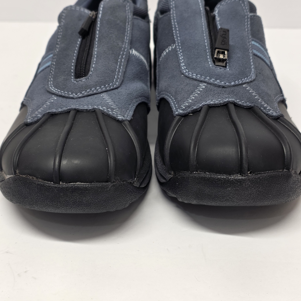 NIB Ryka Blue Slip-On Zipper/Duck Shoe with Suede  Water-Resistent Women's Sz 10 - Picture 6 of 8
